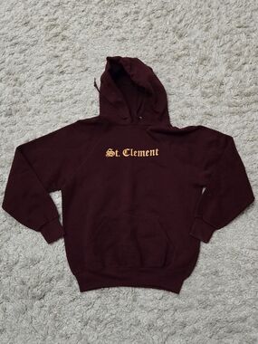 VTG 90s St Clement Raglan Hoodie L